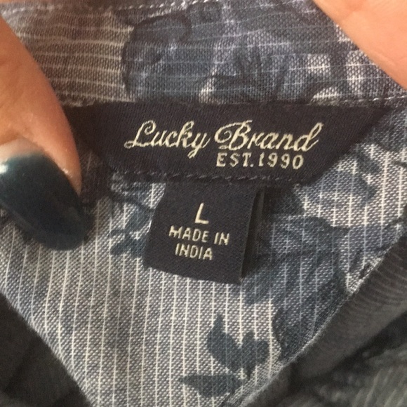 Lucky Brand Popover Flora Top - Picture 4 of 4